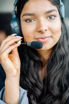 customer service representative helping guests